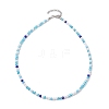 Electroplate Glass Beaded Necklaces NJEW-JN04853-4