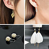 20Pcs 2 Styles 925 Sterling Silver Flat Coil Earwire STER-TA0001-38-8