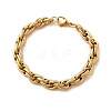 304 Stainless Steel Mesh Chain Bracelets for Women BJEW-B140-02G-4