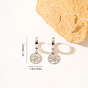 Fashionable Classic Clover Stainless Steel Hoop Earrings DA0122-5