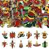 36Pcs 12 Styles Cinco De Mayo Theme Alloy Enamel Pendants ENAM-FS0004-37-1