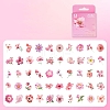 50Pcs 50 Styles Flower PET Sticker PW-WG35408-03-1