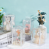 Folding Heart Print Transparent PVC Gift Packing Boxes CON-WH0085-192B-02-4