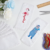 Polyester Lace Aida Cloth Bookmarks for Cross Stitch Making AJEW-WH0248-374-7