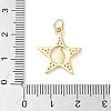 Brass Micro Pave Cubic Zirconia Pendants ZIRC-I356-25G-3