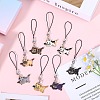 Alloy Enamel Pendant Mobile Straps HJEW-SW00044-3