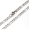 Tarnish Resistant 304 Stainless Steel Figaro Chains Necklaces NJEW-O051-01-1