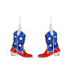 Alloy Enamel Dangle Earrings GUQI-PW0001-148A-1