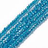 Electroplate Glass Beads Strands X-EGLA-R048-2mm-17-1