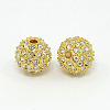 Alloy Rhinestone Beads RB-A034-12mm-A01G-2