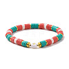 4Pcs 4 Style Polymer Clay Heishi Surfer Stretch Bracelets Set X1-BJEW-TA00261-8