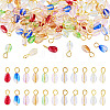 110Pcs 11 Colors Glass Pendants PALLOY-TAC0298-1