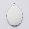 201 Stainless Steel Stamping Blank Tag Pendants STAS-F139-036P-1