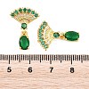 Brass Micro Pave Cubic Zirconia Pendants KK-K340-53G-3