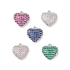 Rack Plating Brass Micro Pave Cubic Zirconia Charms KK-C019-03P-1