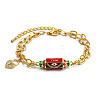 Brass Enamel Charm Bracelets PW-WGF781D-04-1