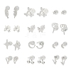 2 Pairs Alloy Stud Earrings for Women EJEW-FS0001-27D-2