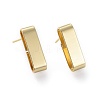 Brass Stud Earrings EJEW-L234-32G-1