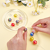 30Pcs UV Plating Opaque Acrylic Beads OACR-PH0004-83-3