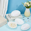 Pearlized Plastic Shell Shaped Jewelry Storage Boxes AJEW-WH0695-138B-02-4