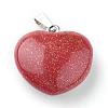 Natural Red Jasper Pendants G-S219-17E-2