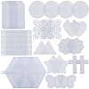 24Pcs 11 Styles DIY Plastic Canvas Shapes DIY-CP0012-41-1
