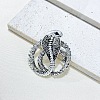 Snake Alloy with Rhinestone Brooch for Backpack Clothes PW-WG05DA9-01-1