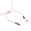 Glass Imitation Pearl & Seed Braided Bead Bracelets WO2637-09-3