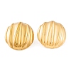 Ion Plating(IP) Flat Round 304 Stainless Steel Stud Earrings for Women EJEW-L272-003G-1