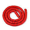 Handmade Polymer Clay Beads Strands CLAY-R089-6mm-038-2