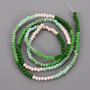 Opaque 7 Colors Frosted Glass Beads Strands LS-FGLA-T002-02A-A02-1
