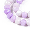 Faceted Electroplated Glass Beads Strands X-GLAA-C023-02-B07-3