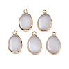 Natural White Stone Pendants G-N326-130-01-1