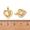Brass Micro Pave Cubic Zirconia Pendants KK-G533-24G-3