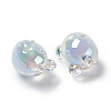 UV Plating Rainbow Iridescent Acrylic Beads X1-OACR-H015-11-3