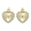 Brass Micro Pave Cubic Zirconia Pendants KK-L275-71B-G-1