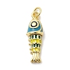 Brass Enamel Pendants KK-H529-51G-02-1