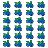 24Pcs Blueberry Computerized Embroidery Cloth Iron On/Sew On Patches PATC-BC0001-24-1