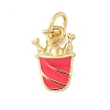 Brass Enamel Charms KK-C110-14A-01G-1