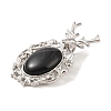 Natural Obsidian Pendants G-A226-02P-05-2