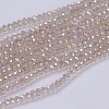 Electroplate Glass Beads Strands GLAA-F076-FR09-1