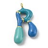 Brass Enamel Pendants KK-E093-03G-R-1