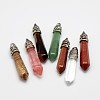 Bullet Fashion Natural & Synthetic Mixed Stone Pointed Pendants G-F290-01-1