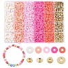 DIY Disc Polymer Clay & CCB Plastic Beads Jewelry Making Findings Kits DIY-YW0010-54A-1