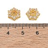 Brass Micro Pave Cubic Zirconia Bead Caps CU-CBA6E4E-03G-3