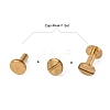 Luggage Leather Belt Brass Craft Solid Screw Rivet KK-WH0004-6mm-01C-2