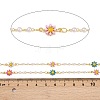 Brass Flower Link Chains CHC-A011-06G-3