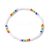 Glass Seed Beaded Stretch Bracelets BJEW-JB09975-01-1