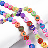 Handmade Polymer Clay Bead Strands CLAY-N006-76-6