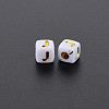 Opaque White Acrylic Beads MACR-Q242-010J-2